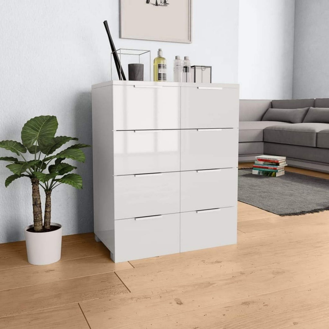 Rangement gris clair chiffonnier avec 8 tiroirs