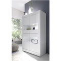 Armoire avec 4 portes gris clair decor chene