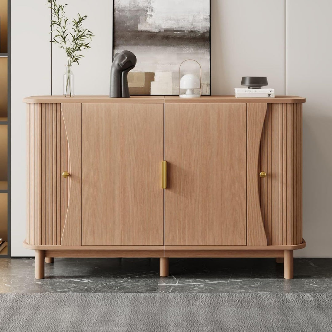 Meuble de rangement marron en bois, portes