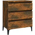 Buffet marron en chene et metal