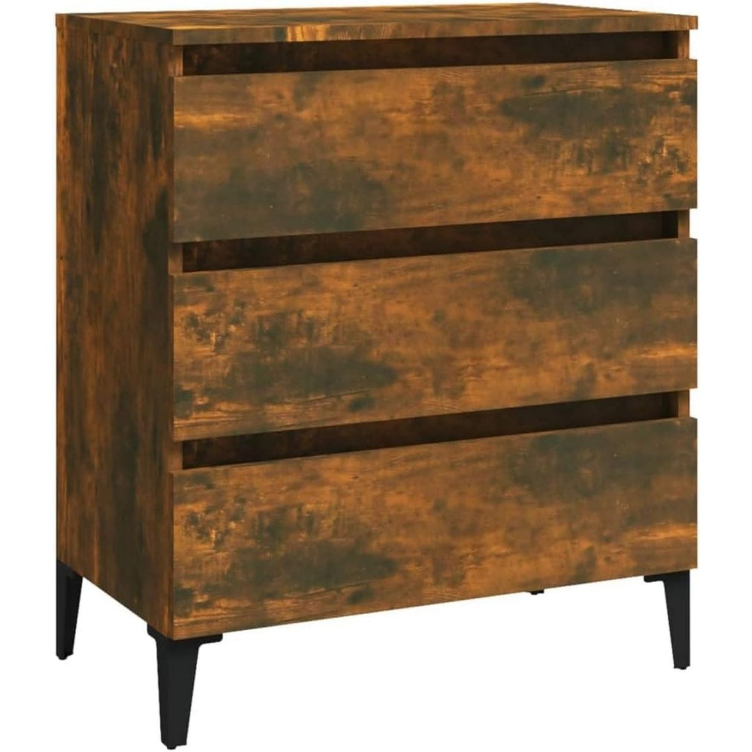 Buffet marron en chene et metal