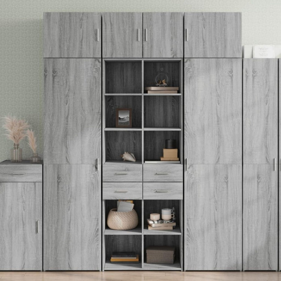 Buffet 70 x 42 x 185 cm avec des portes vitrees