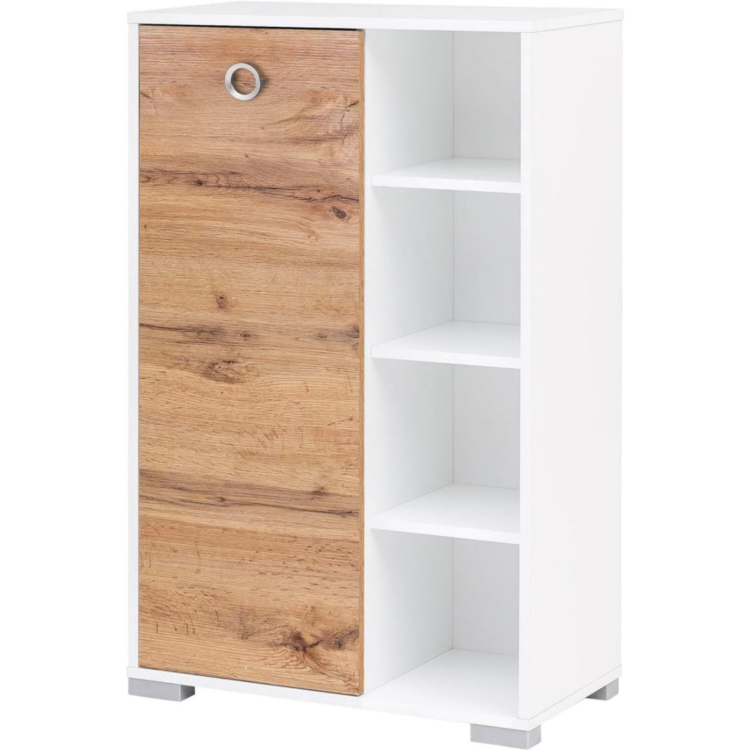 Buffet haut beige, mural, polyvalent et elegant