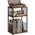 Table de bout de canape gris, style industriel