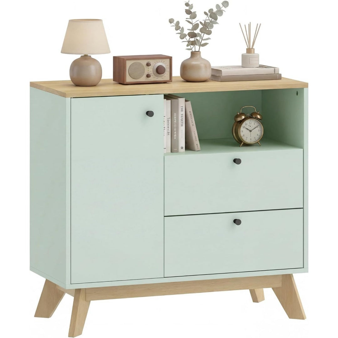 Credence gris clair 80 cm, de rangement pratique