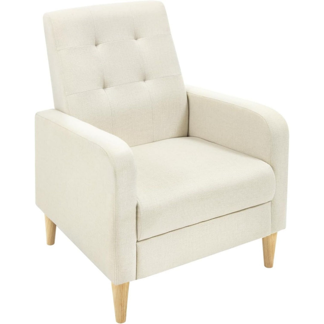 elegant fauteuil relax gris clair style scandinave en bois