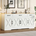 Buffet lumineux gris clair finition mate