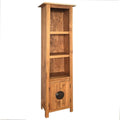 Moderne colonne de rangement marron 32 x 48 x 170 cm