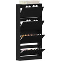 Range-chaussures avec 4 portes noir