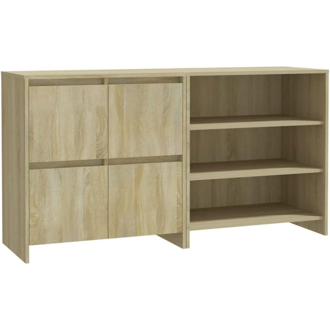 Buffet haut en chene, creme style epure
