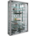 Vitrine gris robuste 18 x 59 x 91 cm