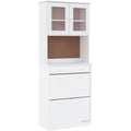 Buffet gris clair, avec portes vitrees ideal pour salon