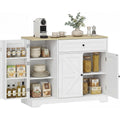 Vaisselier gris clair avec 3 portes pour un rangement optimal