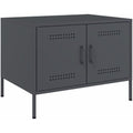 Table basse en acier gris fonce 50 x 68 x 50.5 cm
