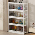 Vitrine en verre et acrylique avec un format pliable et gain de place
