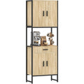 60 x 30 x 170cm buffet beige hauteur reglable