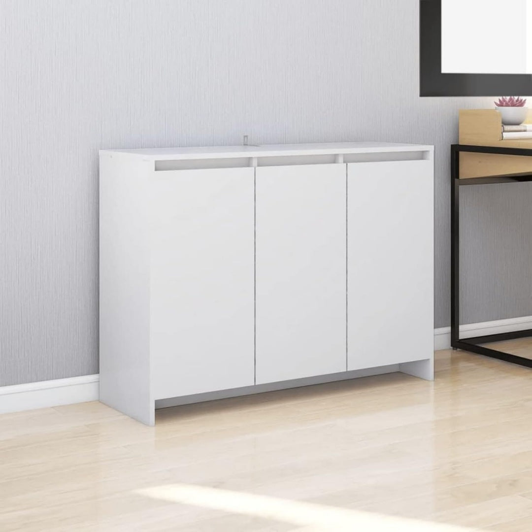 Buffet aux lignes epurees gris clair