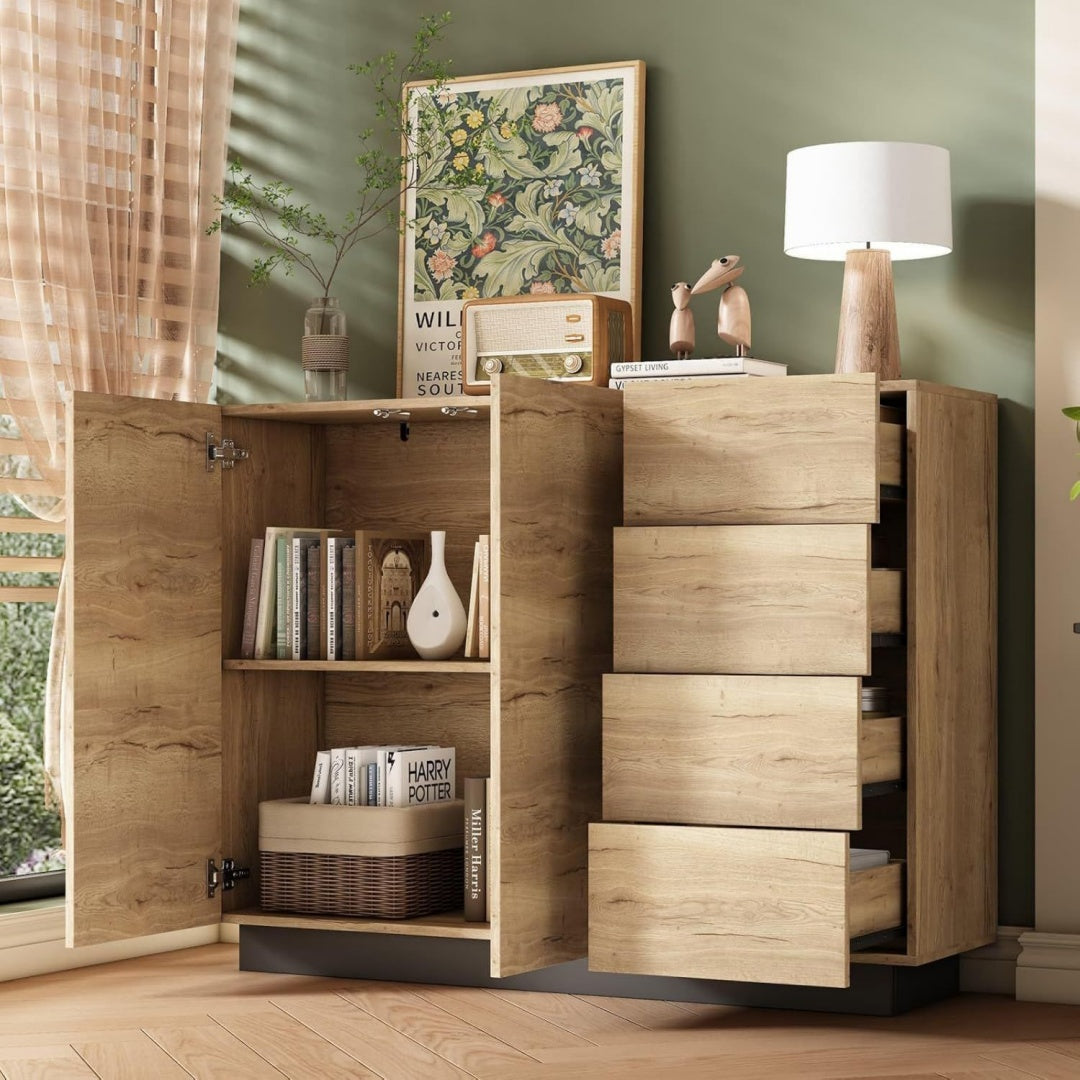 Marron buffet 120 x 35.5 x 90.5cm style industriel