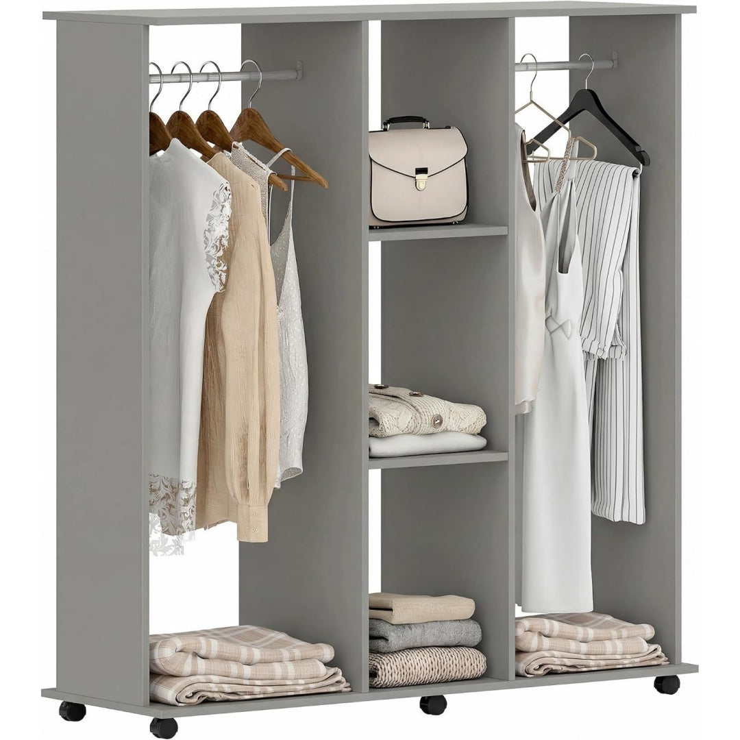 Armoire Grise en verre 120 x 40 x 128 cm