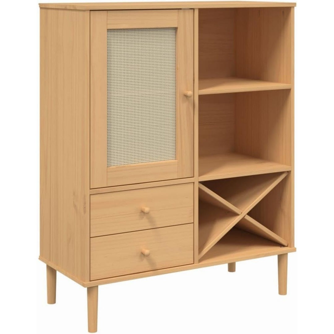 Decoration rustique, credence marron en bois