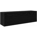 Rendu Chaleureux, console sur pied noir en bois multifonctionnel