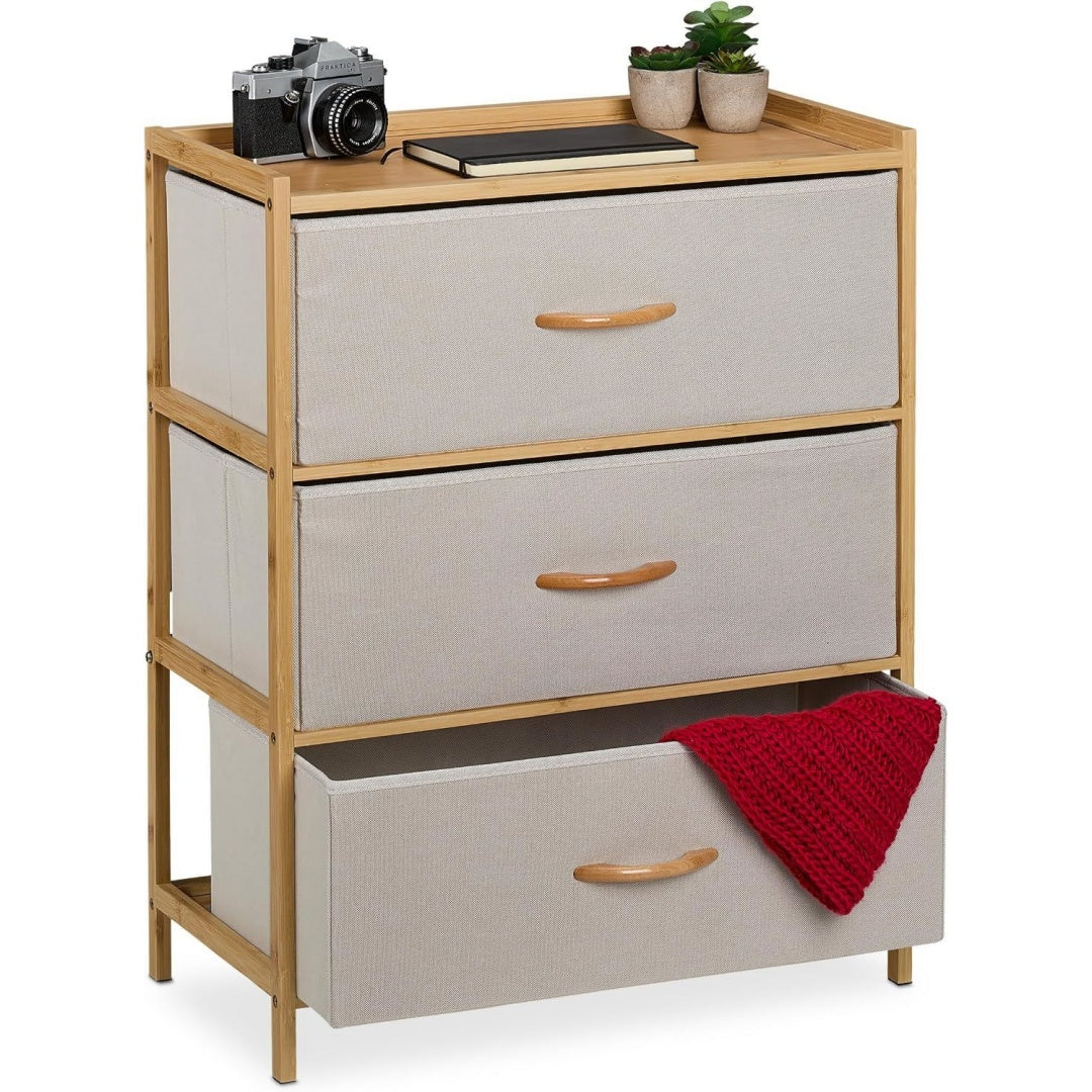 Armoire de rangement en tissu Grise