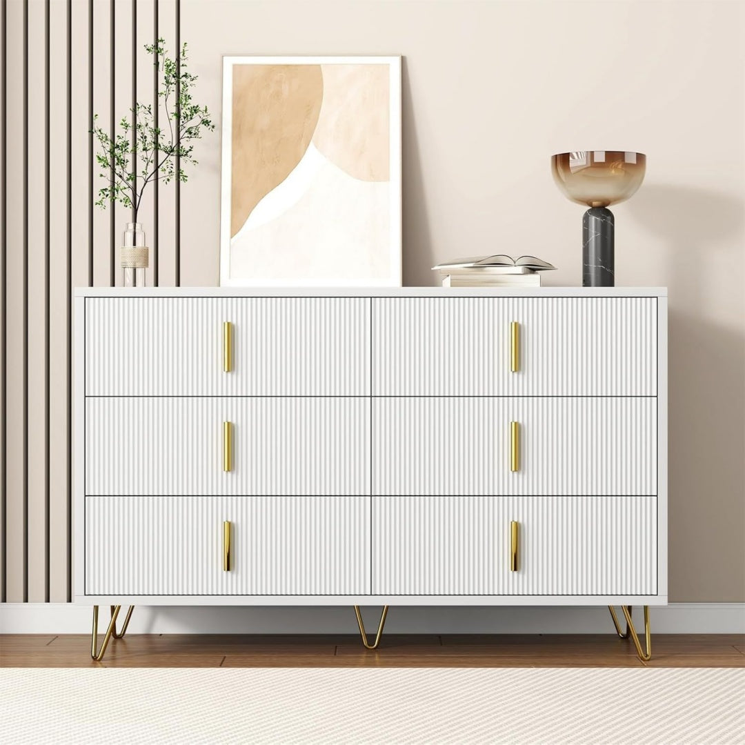 Buffet gris clair pour le bureau, style moderne