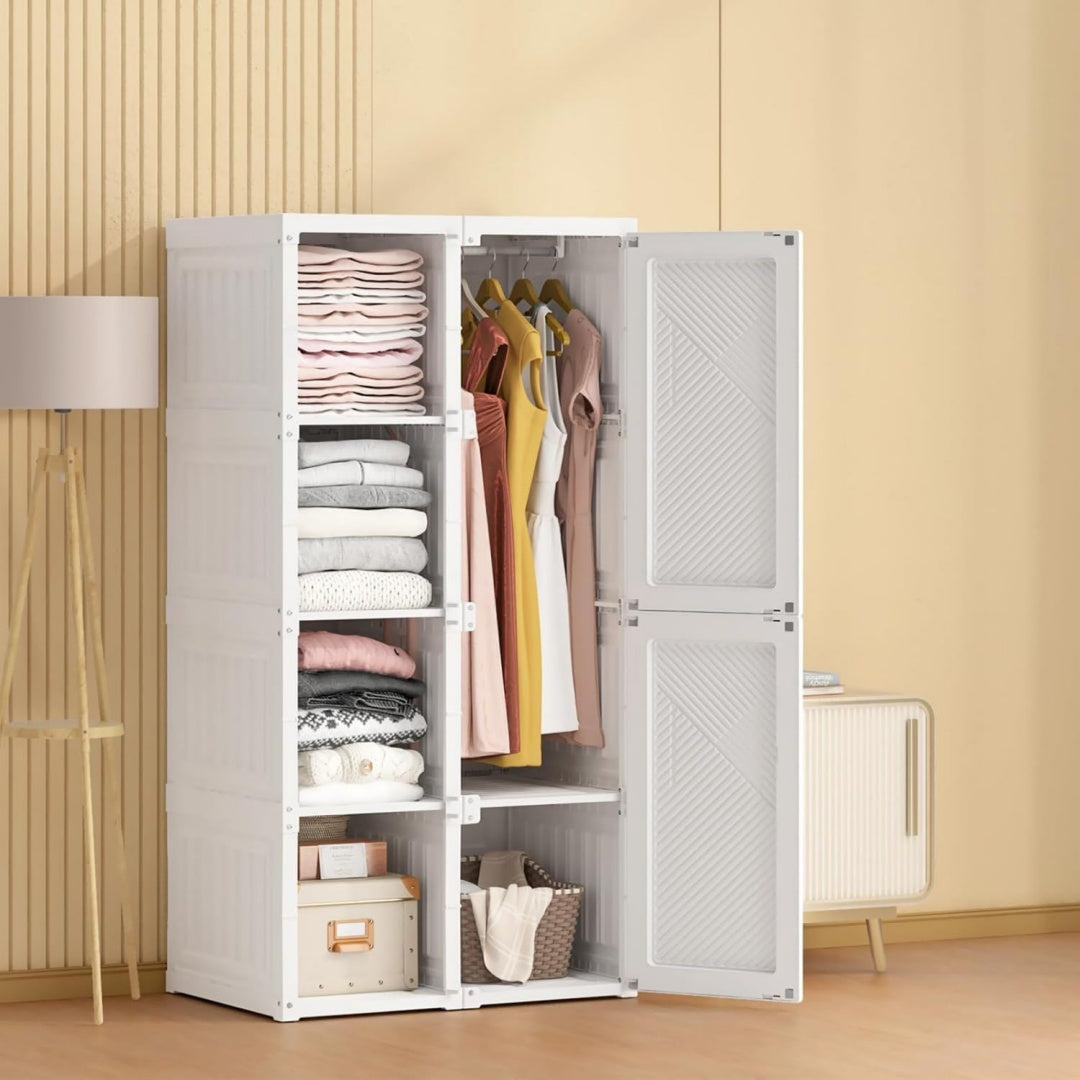 Armoire aux lignes contemporaine beige