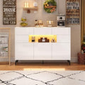 Gris clair commode metal 140 x 30 x 94 cm