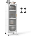 Armoire aux lignes contemporaine gris