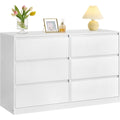 Gris clair commode esprit rustique avec 6 tiroirs
