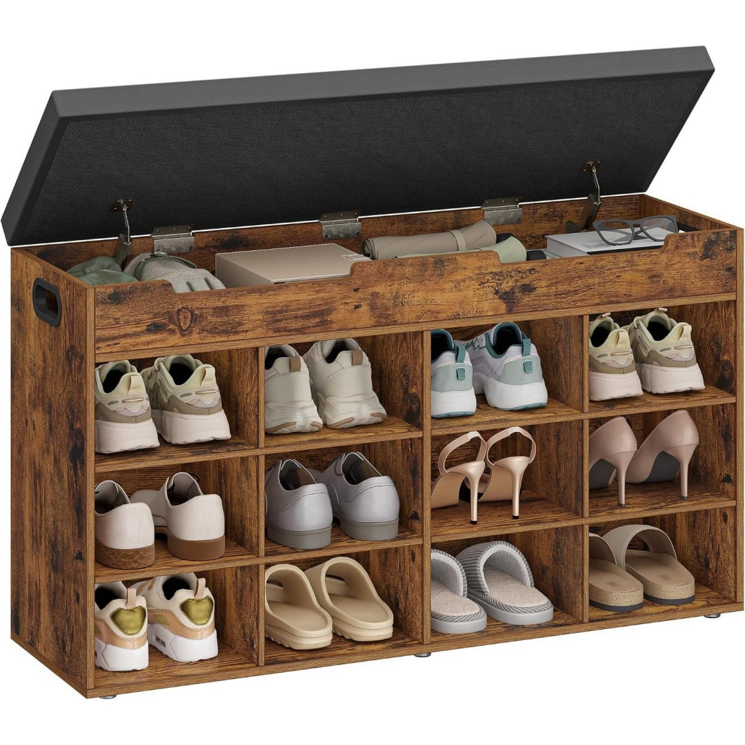 Polyvalent banc de rangement marron 30 x 100 x 55 cm