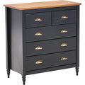 Coffre a tiroirs gris fonce scandinave