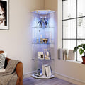 Vitrine gris avec plateau en verre trempe pour chambre